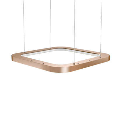 Hanglamp BELLAVO LED 46W vierkant goud 3in1