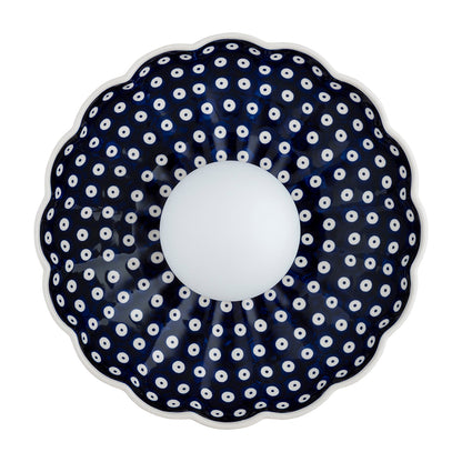 Boll wandlamp Kobalt dessin Schelp