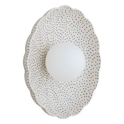 Boll wandlamp Crème dessin Schelp