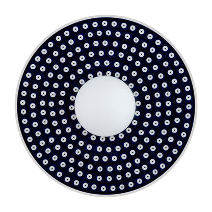 Boll wandlamp Kobalt dessin Plank