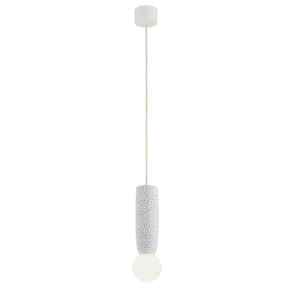 Boll hanglamp Crème-kobalt Klein