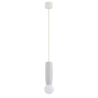 Boll hanglamp Crème-kobalt Klein