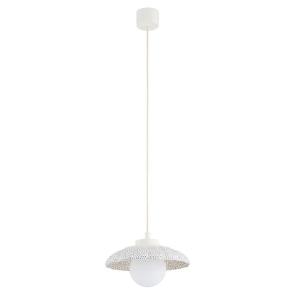 Boll hanglamp Crème-kobalt Middel