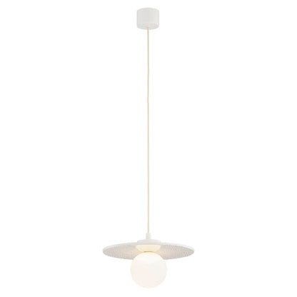 Boll hanglamp Crème-kobalt Groot