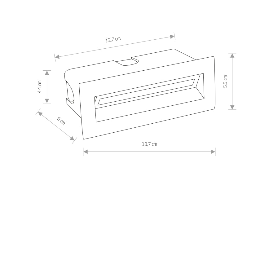 Baxo rechthoekige LED inbouwspot 5 W IP65 buiten