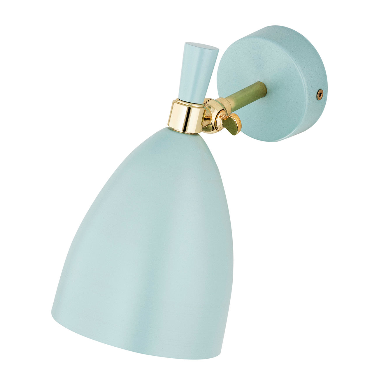 Charlotte wandlamp Mat blauw-messing