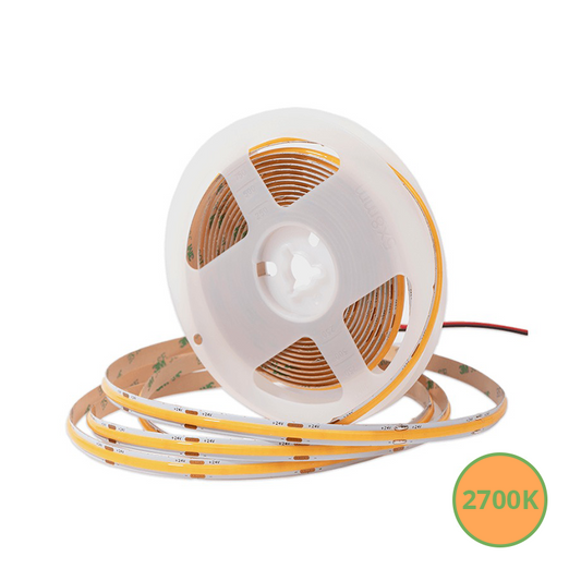 COBIVO vrij knipbare COB LED strip 10W 2700K warm wit