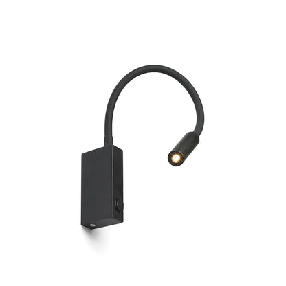 Curva Beam wandspot met zwanenhals zwart of wit