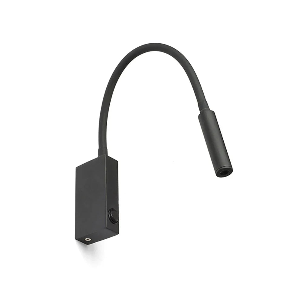 Curva Beam wandspot met zwanenhals zwart of wit