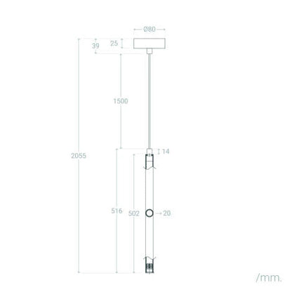 Cylindo | Zylindrische LED Pendelleuchte | 3 W Aluminium 4000 K