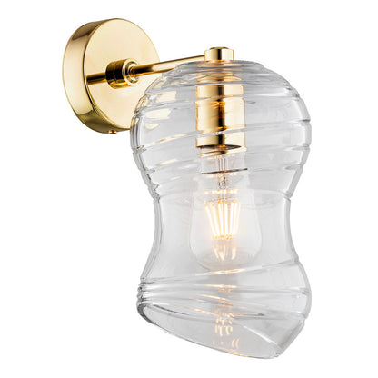 Deportivo wandlamp Transparant-messing