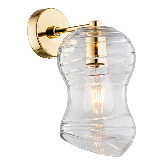 Deportivo wandlamp Transparant-messing