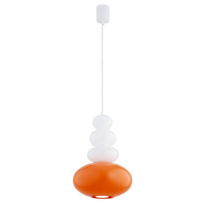 Diego hanglamp Opaalwit-oranje