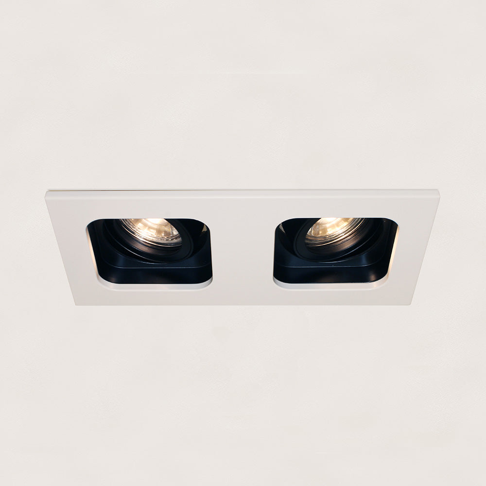 Inbouwspot MOGGIO 2lichts - wit-zwart