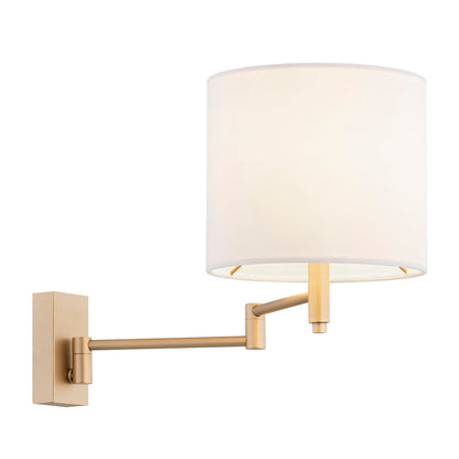 Dolce wandlamp Met arm Wit-goud