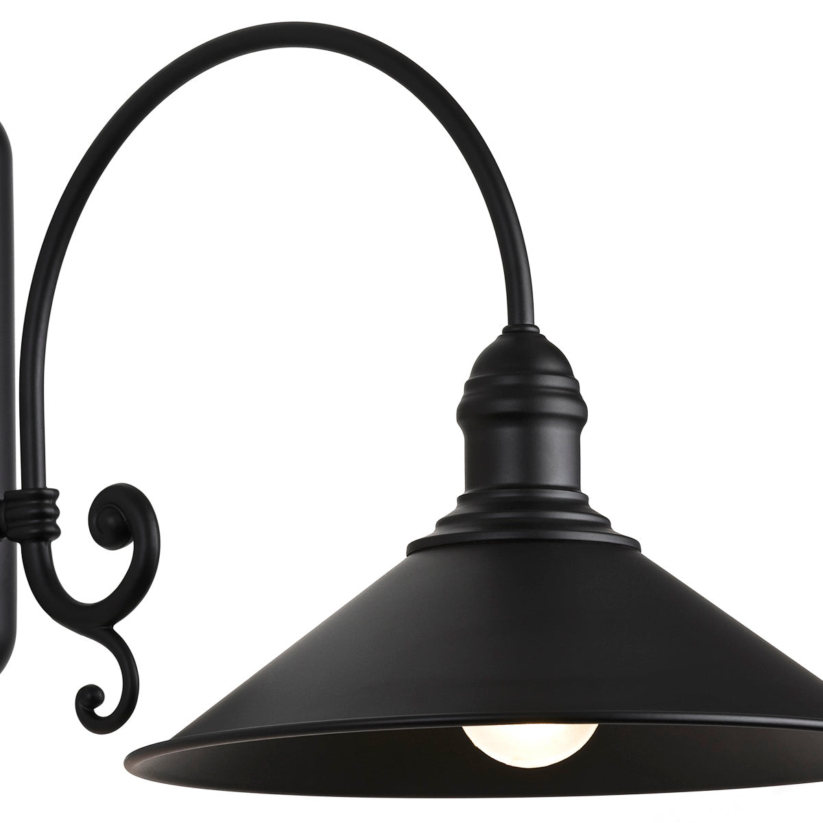 Erba wandlamp Mat zwart