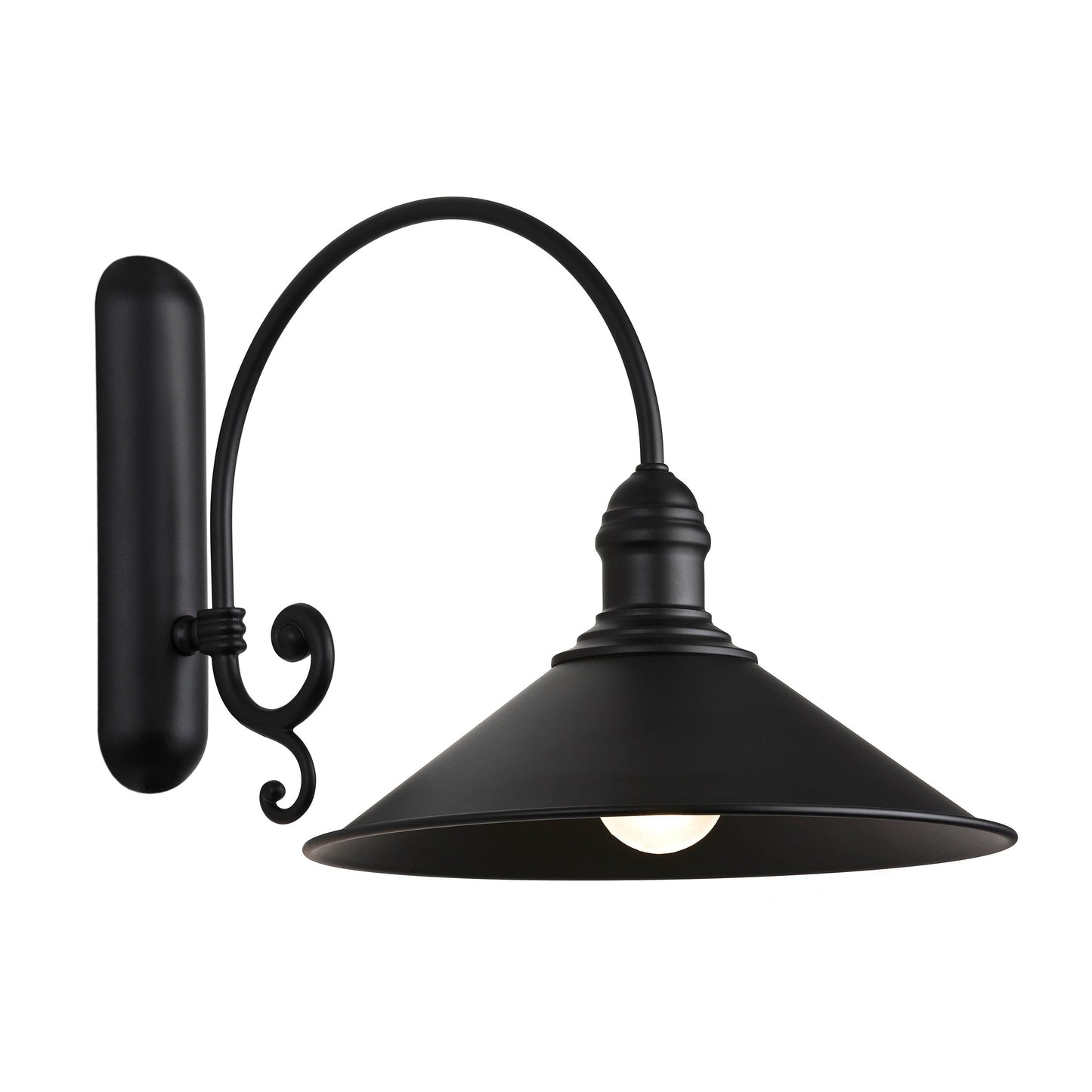 Erba zwarte wandlamp sfeerfoto