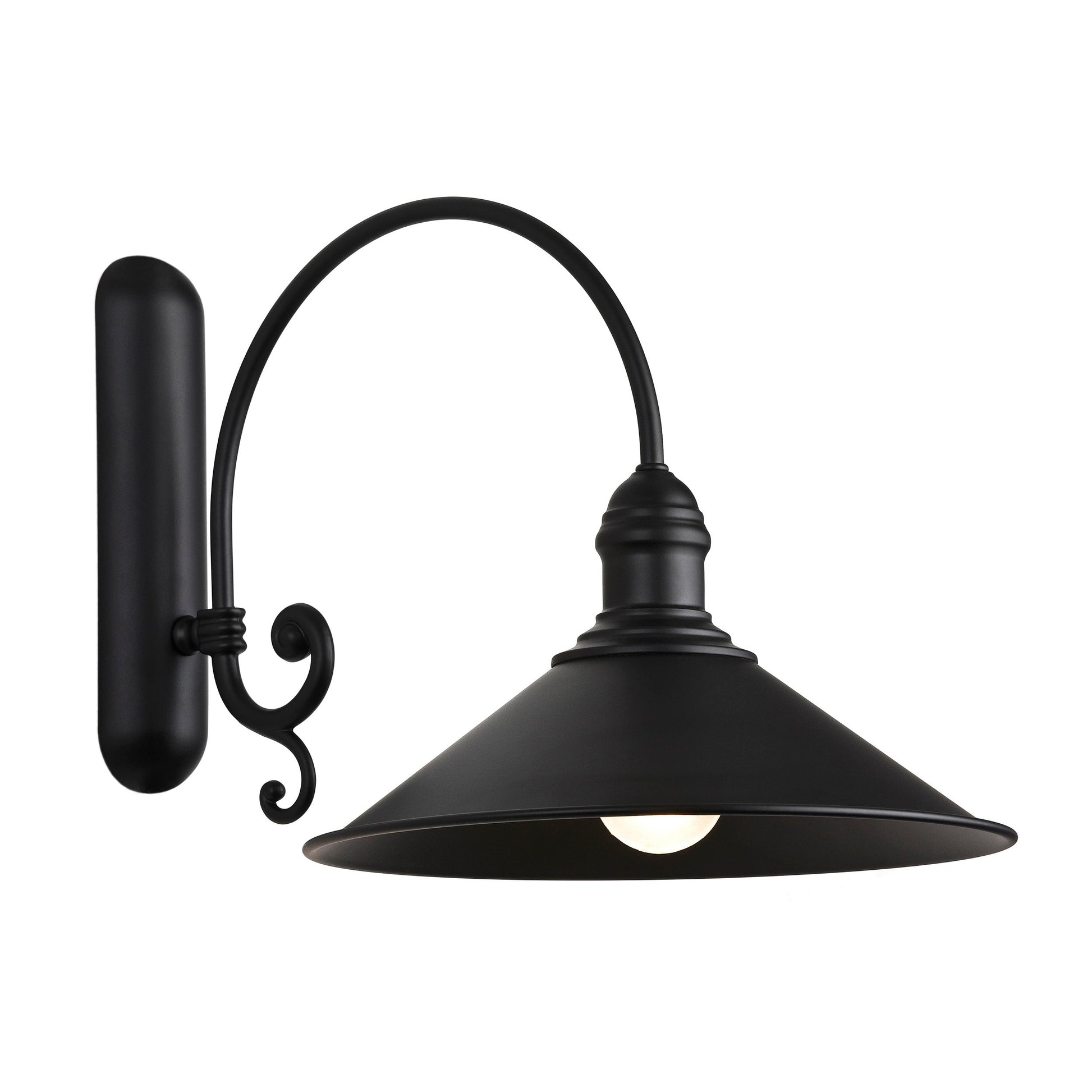 Erba zwarte wandlamp sfeerfoto