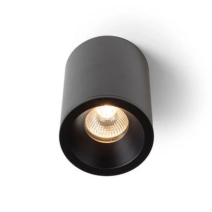Eilvano LED-Deckenstrahler zylindrisch GU10 schwarz/weiß für Badezimmer