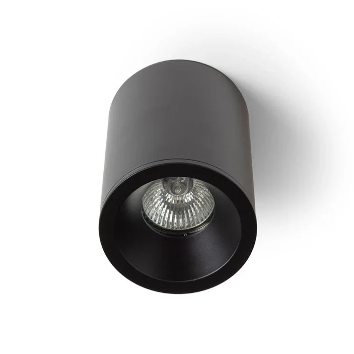 Eilvano LED-Deckenstrahler zylindrisch GU10 schwarz/weiß für Badezimmer