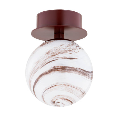 Fabio wandlamp Marmer-chocoladebruin