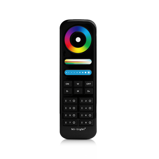 Mi-Light Afstandsbediening 8 Groepen RGB+CCT Zwart (FUT089-B)