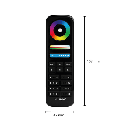 Mi-Light Remote Control 8-Zone RGB+CCT Black (FUT089-B)