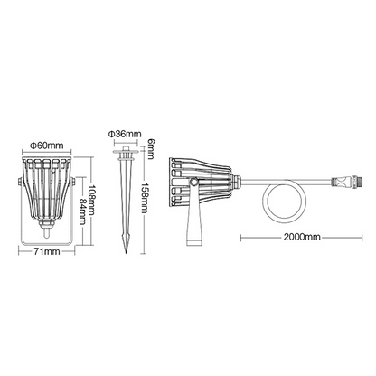 Mi-Light Garden Light 6W RGB+CCT 24V (FUTC08)