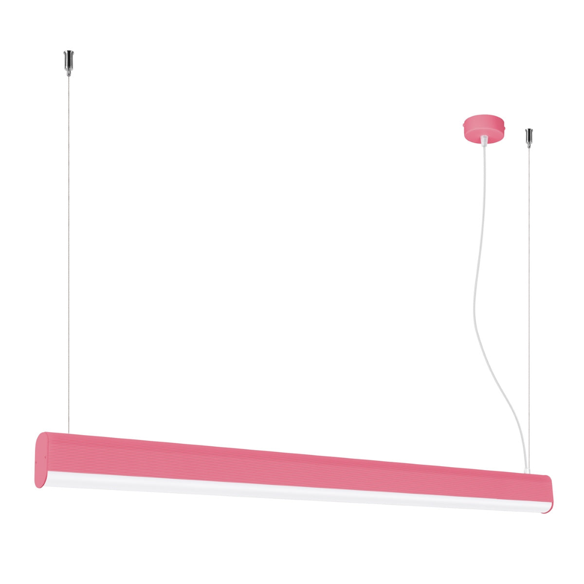Farge Line Rosafarbene LED-Hängeleuchte