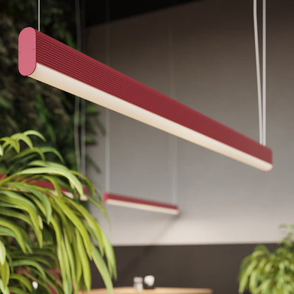 Farge Line Rosafarbene LED-Hängeleuchte