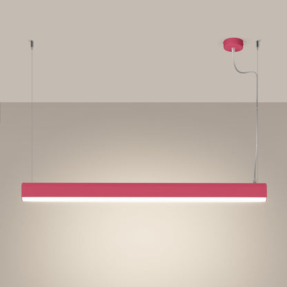 Farge Line Rosafarbene LED-Hängeleuchte