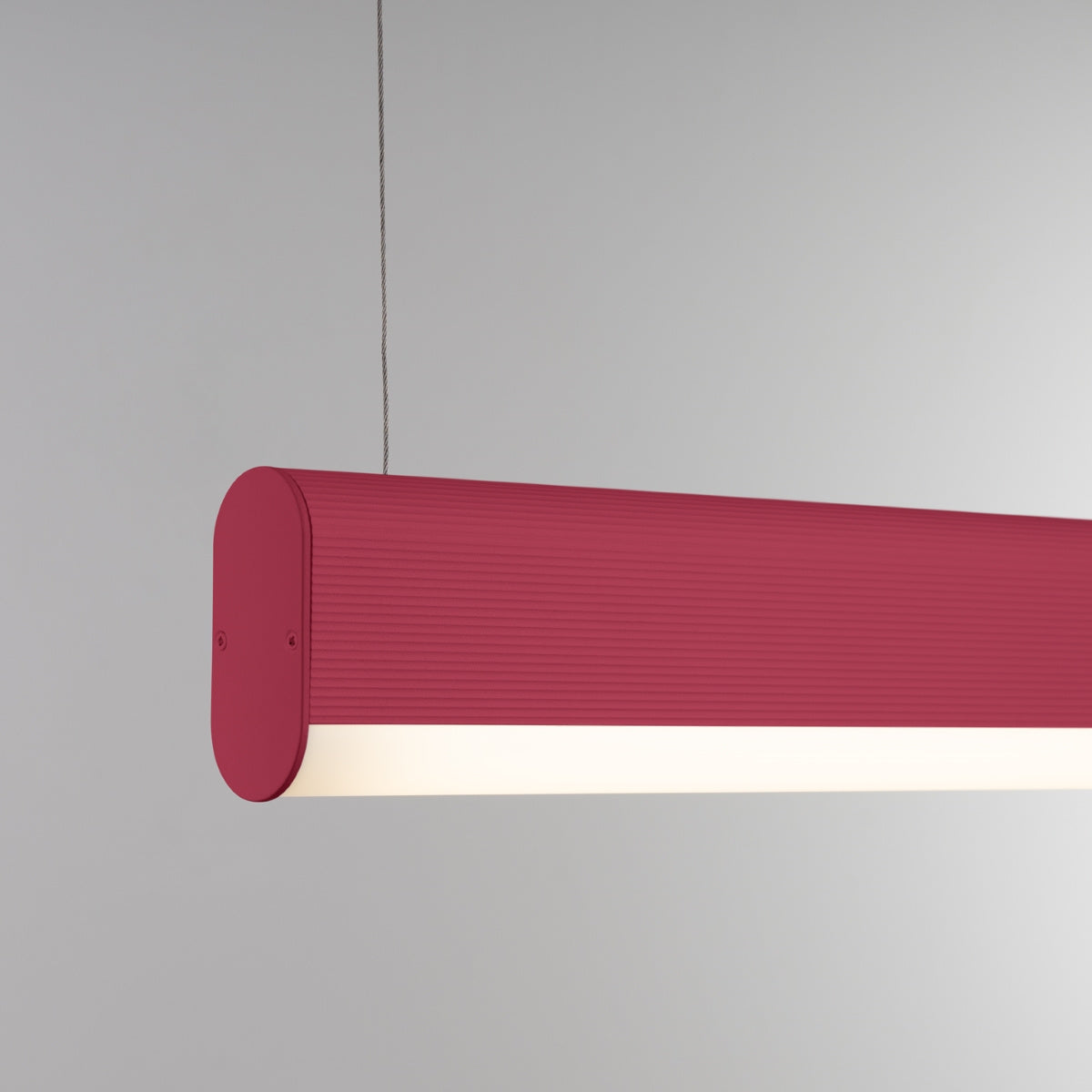Farge Line Rosafarbene LED-Hängeleuchte