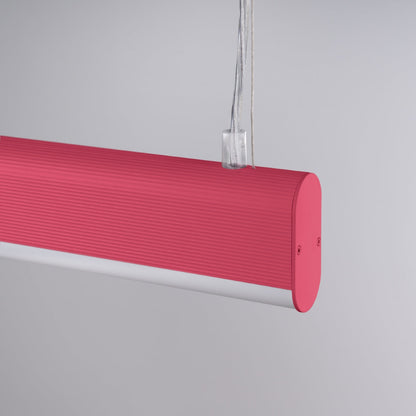Farge Line Rosafarbene LED-Hängeleuchte