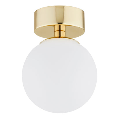 Flavio 1-lichts messing badkamerplafondlamp