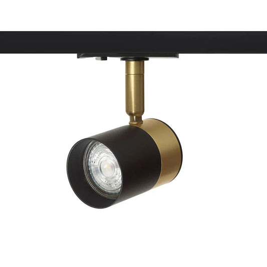Golden Eye | 1-Phasen-Stromschienenstrahler | mattes Schwarz & Messing