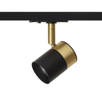 Golden Eye | 1-Phasen-Stromschienenstrahler | mattes Schwarz & Messing
