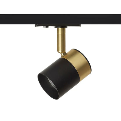 Golden Eye 1-phase track spotlight matte black & brass