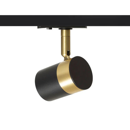 Golden Eye | 1-Phasen-Stromschienenstrahler | mattes Schwarz & Messing