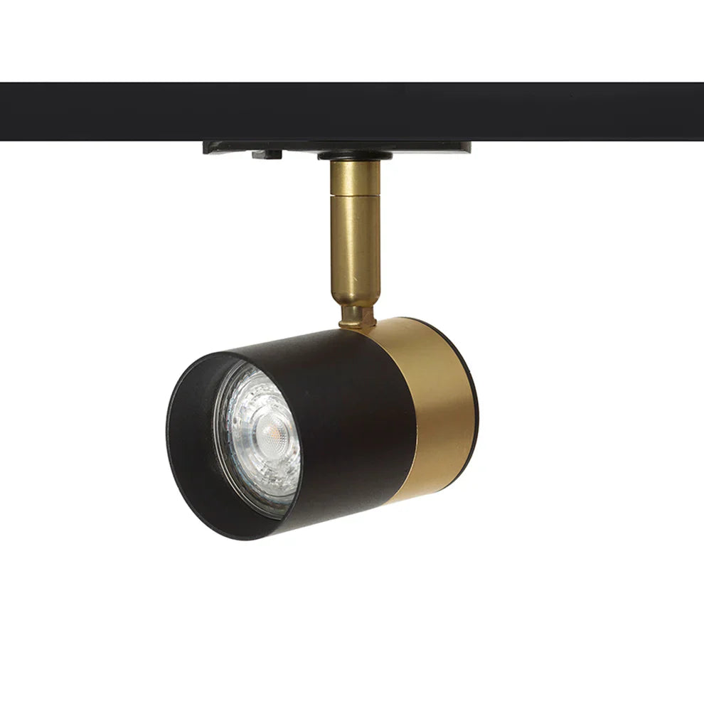 Golden Eye | 1-Phasen-Stromschienenstrahler | mattes Schwarz & Messing