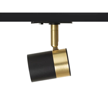 Golden Eye | 1-Phasen-Stromschienenstrahler | mattes Schwarz & Messing