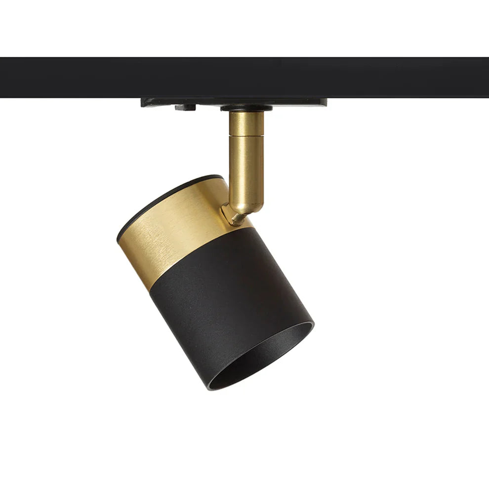 Golden Eye | 1-Phasen-Stromschienenstrahler | mattes Schwarz & Messing