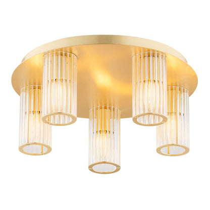 Hampton plafondlamp Geborsteld messing