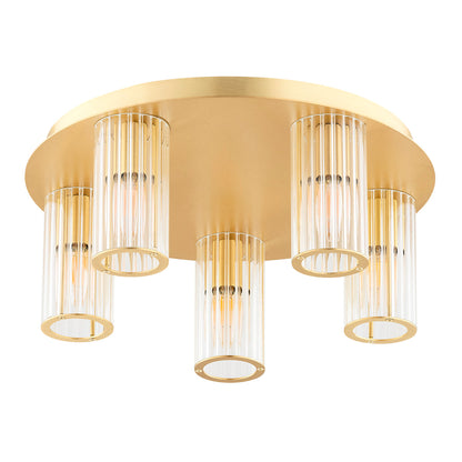 Hampton plafondlamp Geborsteld messing