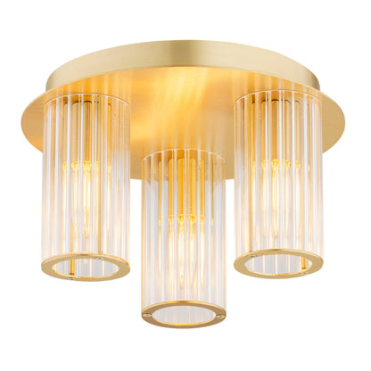 Hampton plafondlamp Geborsteld messing