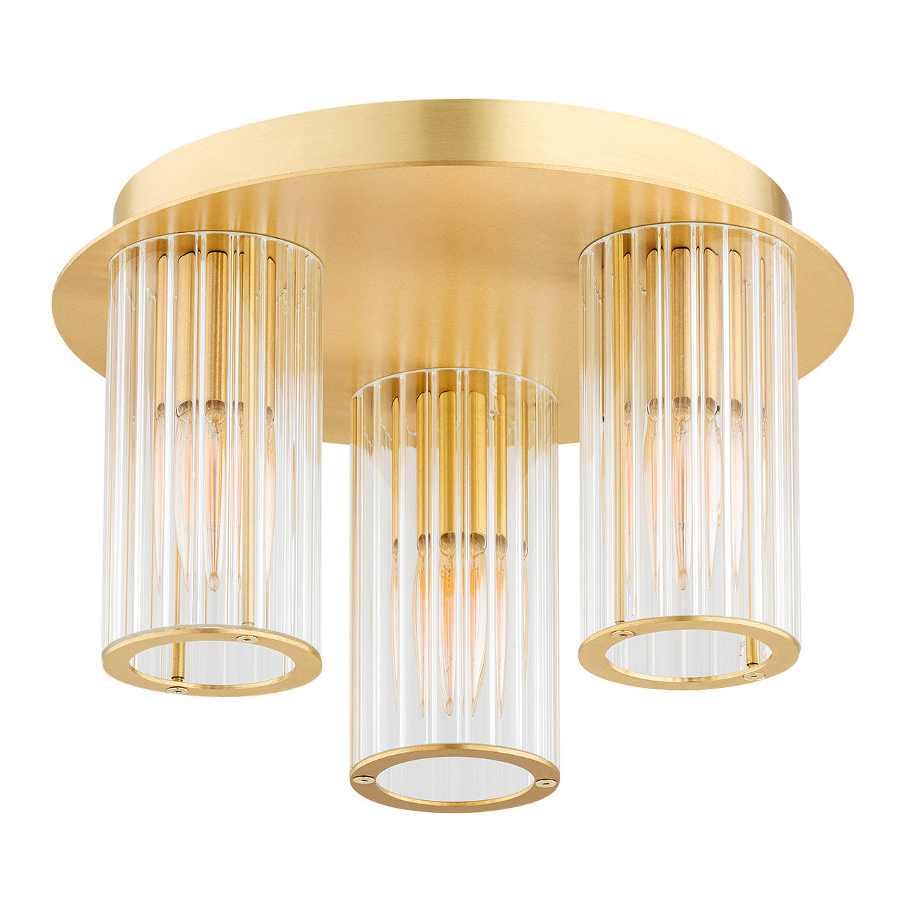 Hampton plafondlamp Geborsteld messing