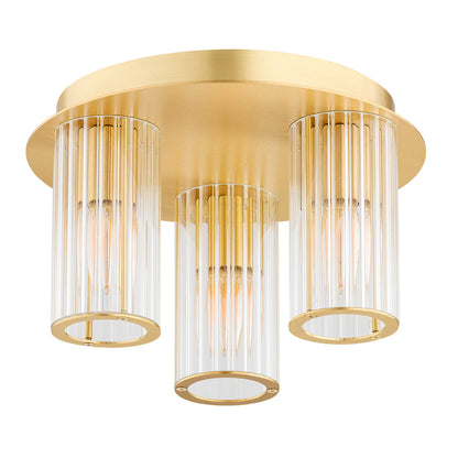 Hampton plafondlamp Geborsteld messing