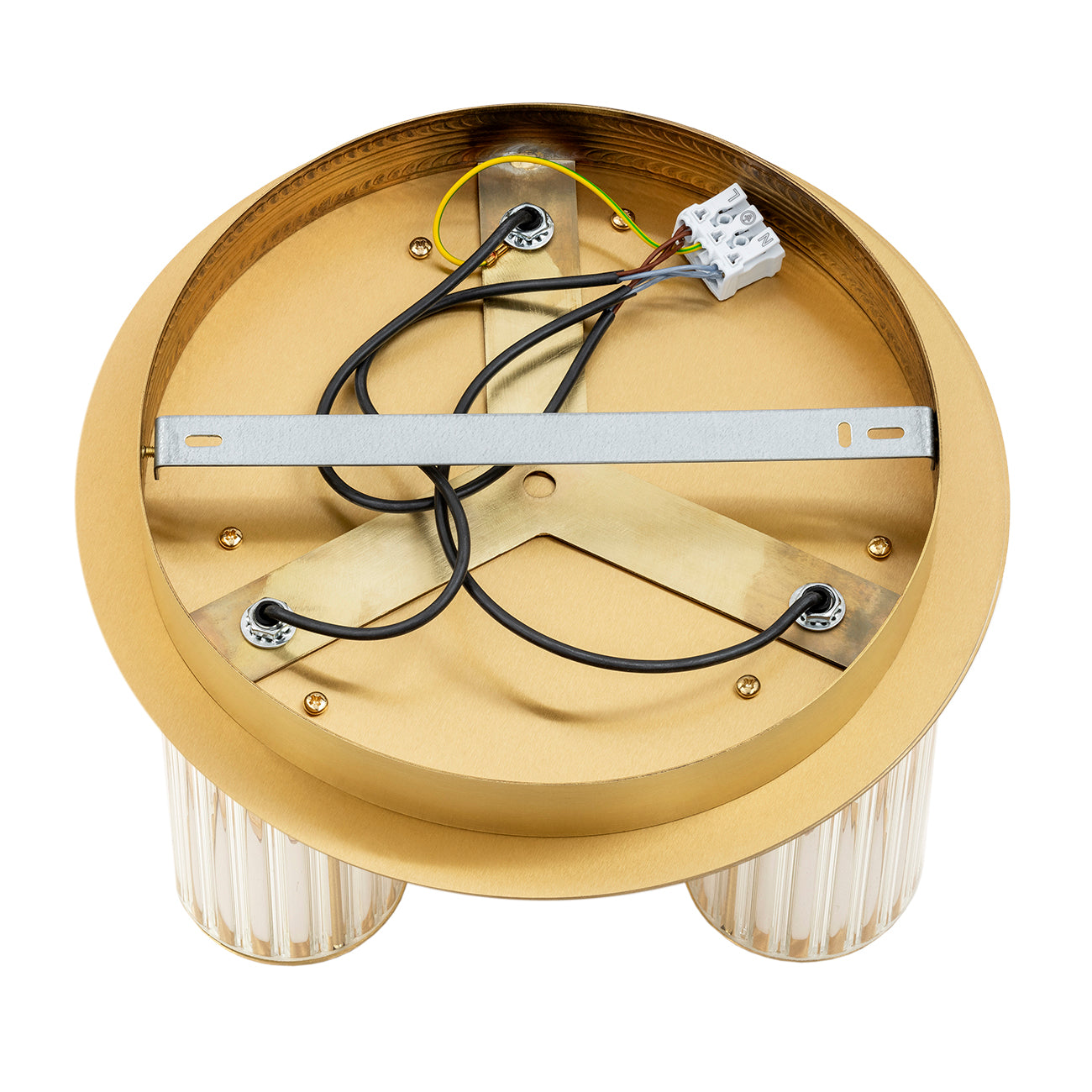 Hampton plafondlamp Geborsteld messing