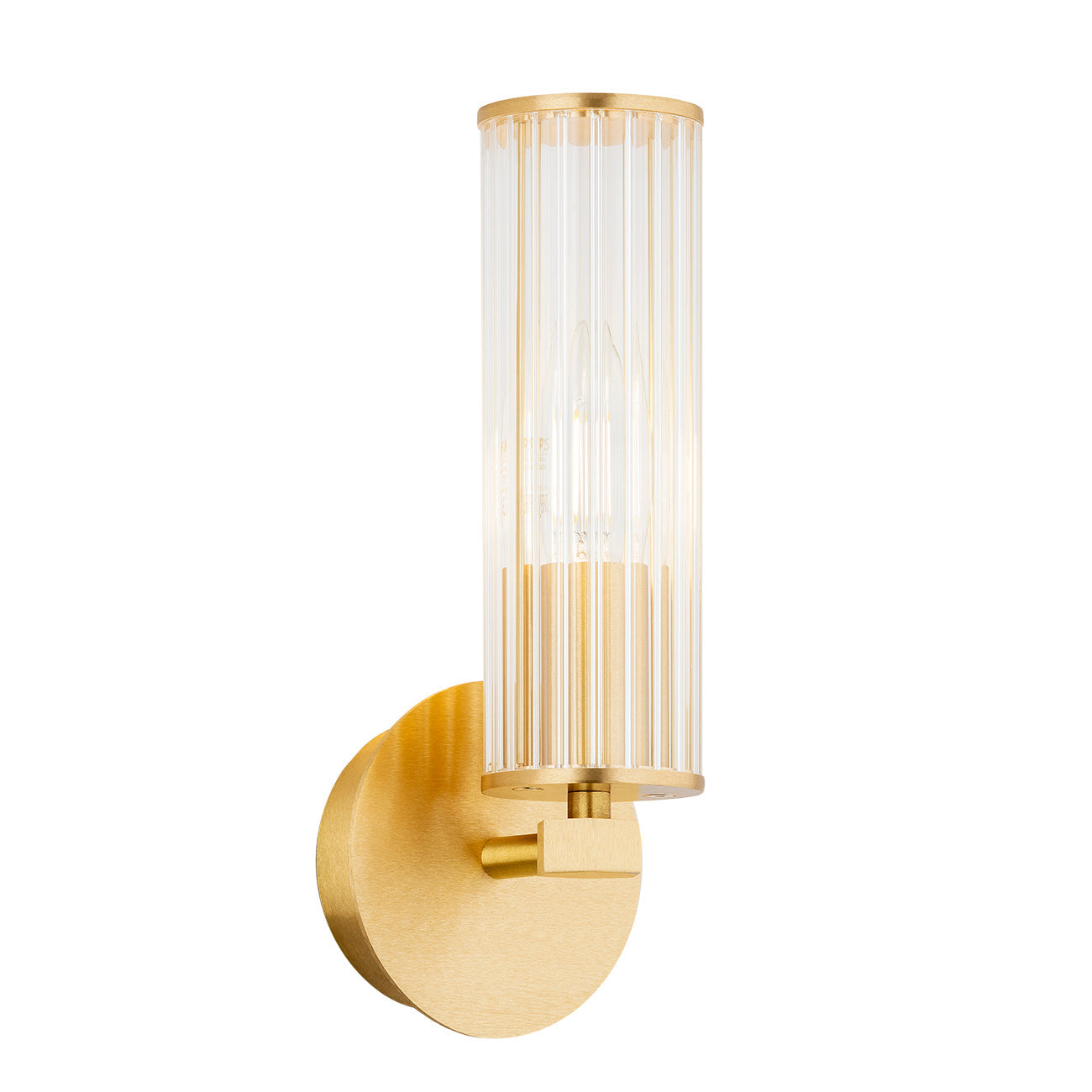 Hampton wandlamp 1-lichts Transparant-messing