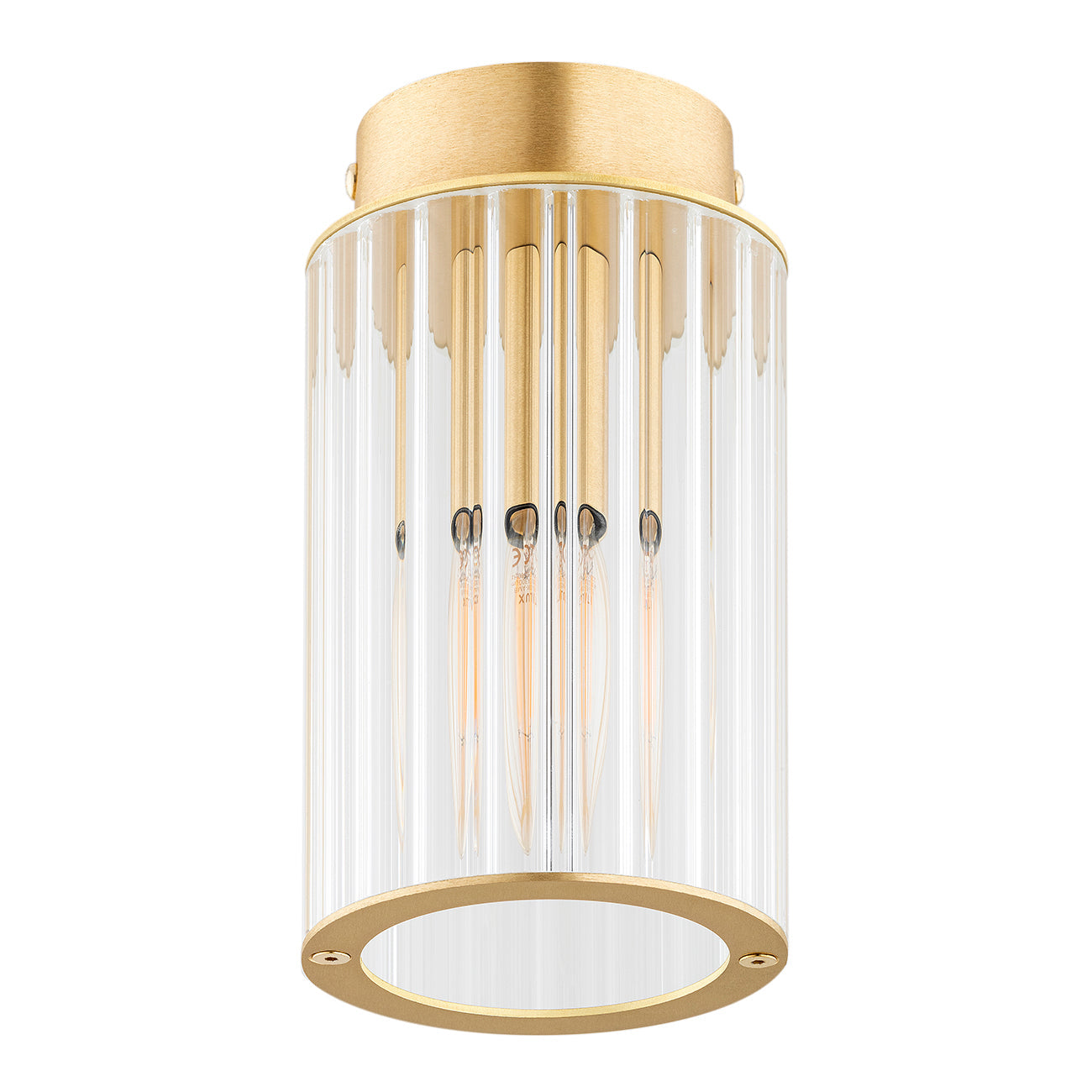 Hampton plafondlamp Geborsteld messing