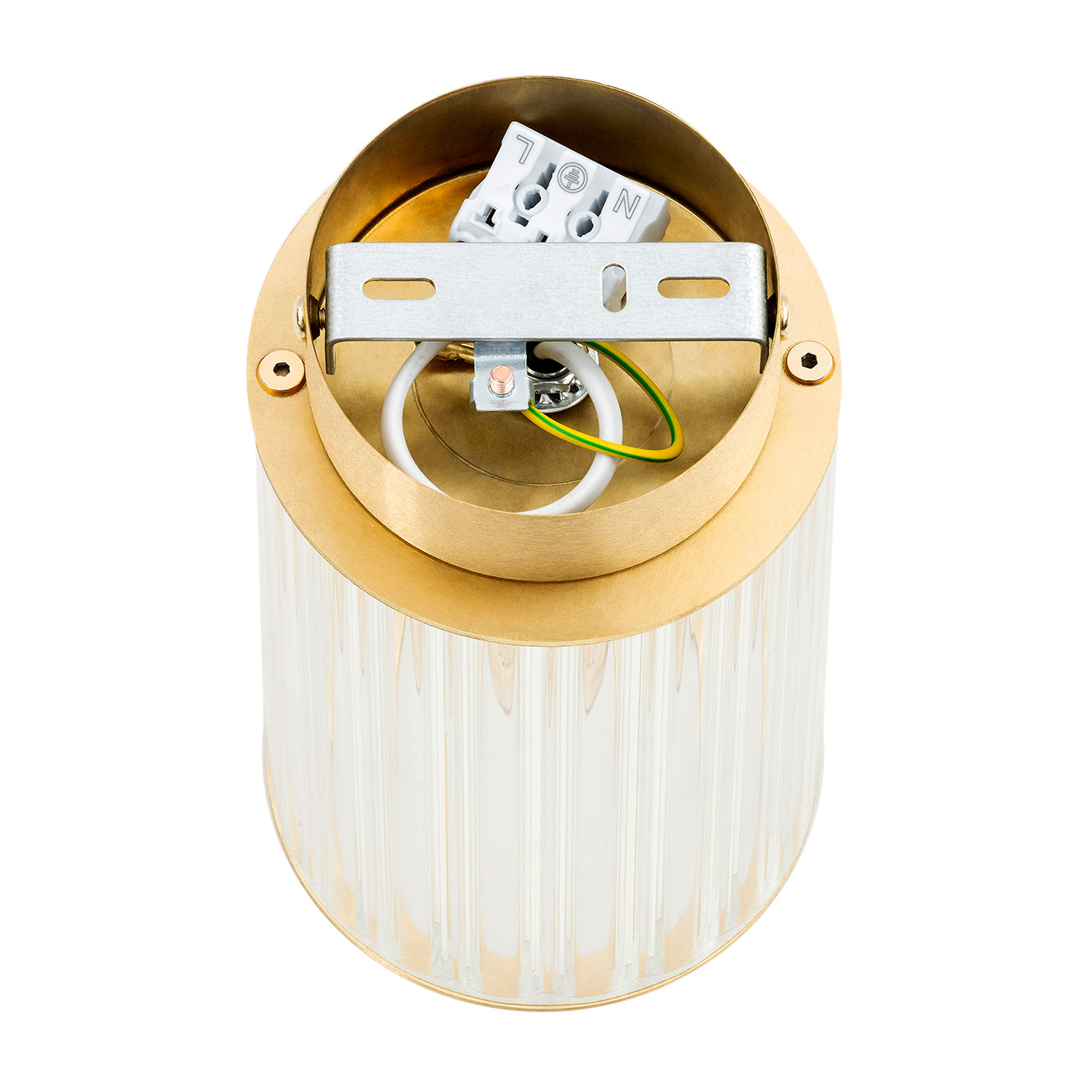 Hampton plafondlamp Geborsteld messing